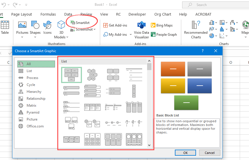 how-to-insert-a-smartart-into-excel