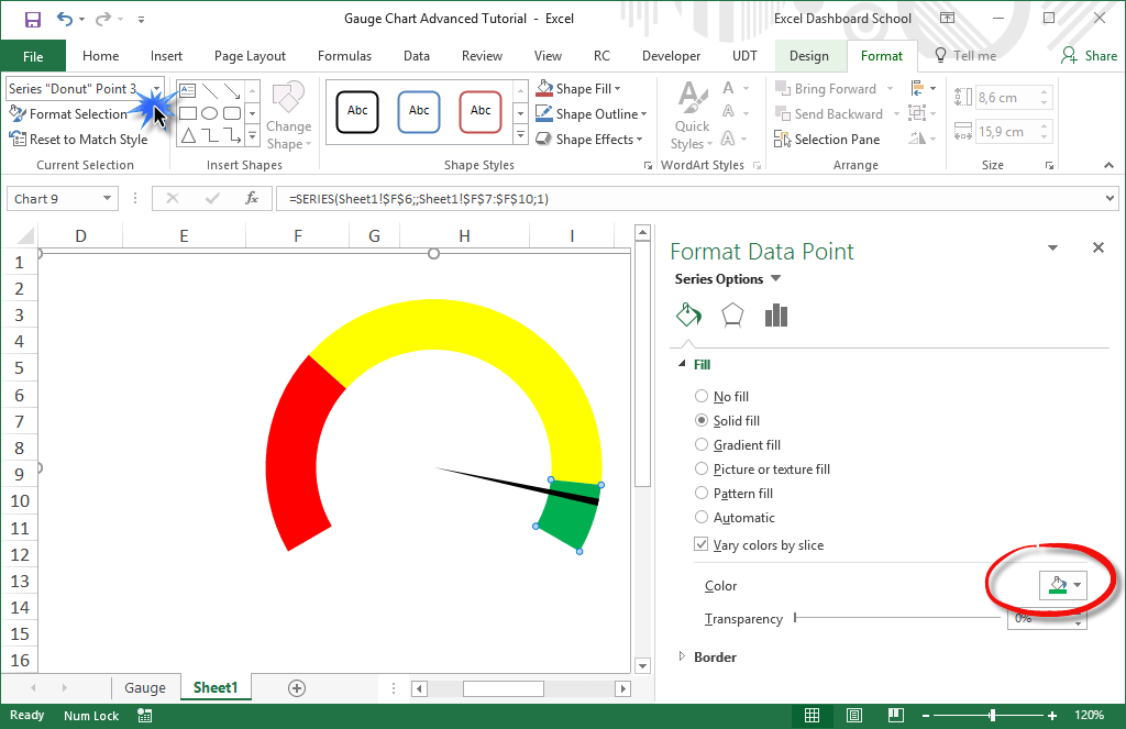 Gauge Chart Excel 2016 Template