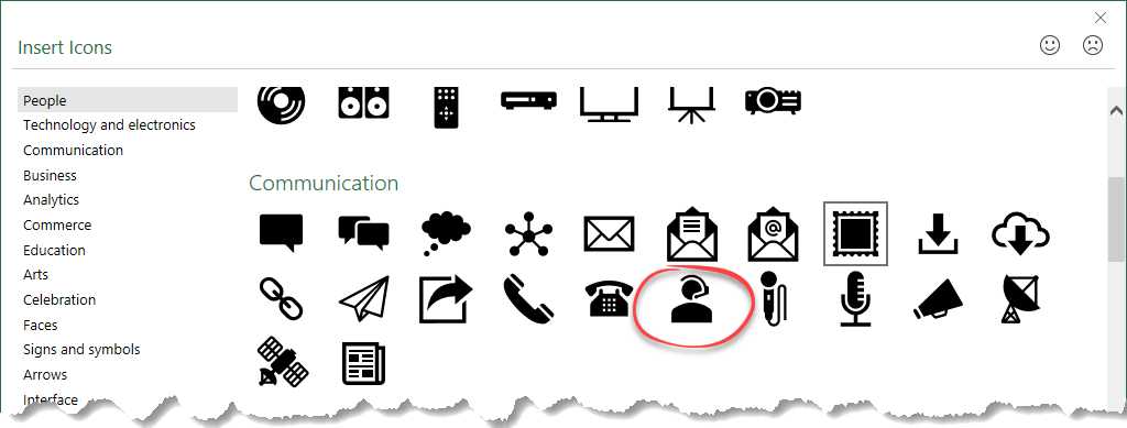 call center performance template select insert icon