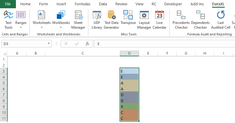 sorted list by color using vba