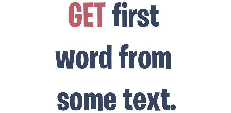 get first word from some text in excel