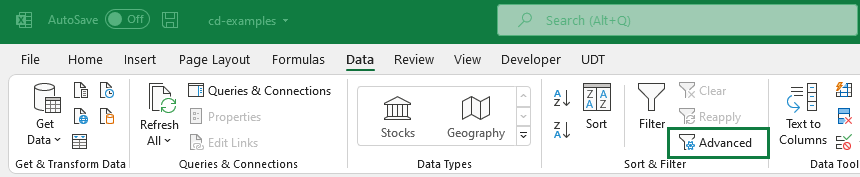 sort and filter group data