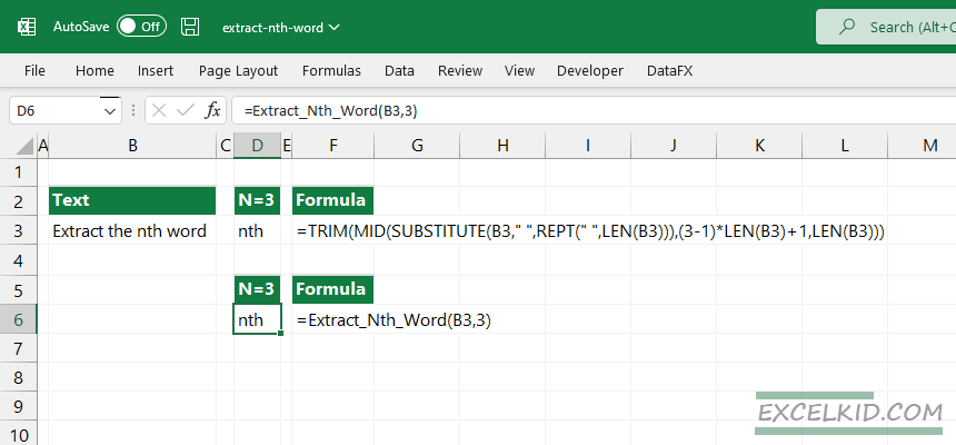 Extract-nth-word-from-a-text-string