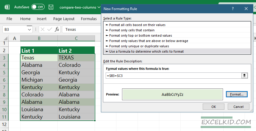 Highlight-matching-data-using-conditional-formatting