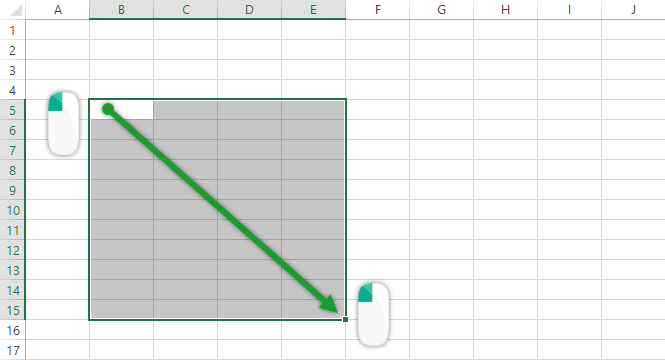 How-to-select-multiple-cells-in-Excel-by-mouse-dragging