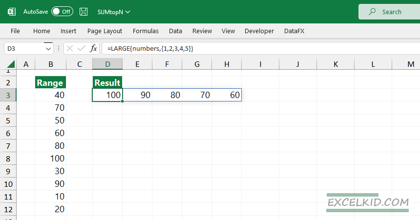 LARGE-return-a-horizontaly-array