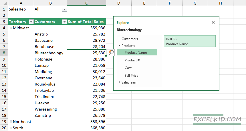 Quick-Explore-to-drill-down-data