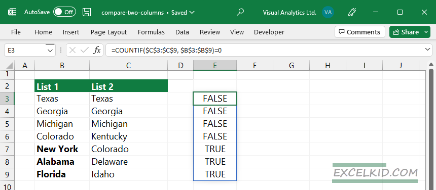 TRUE-FALSE-array