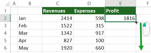 copy-the-formula-down