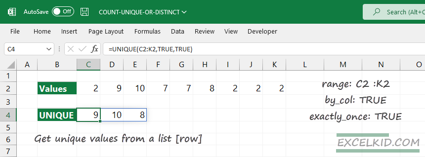 count-unique-values-in-a-row-list