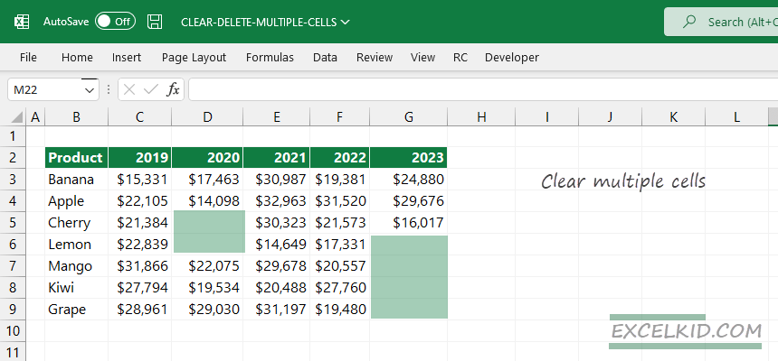 how-to-clear-multiple-cells-in-Excel