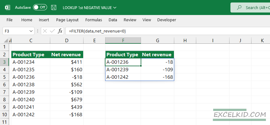 lookup-and-list-all-negative-values-in-a-range-using-FILTER