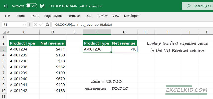 lookup-first-negative-value-in-Excel