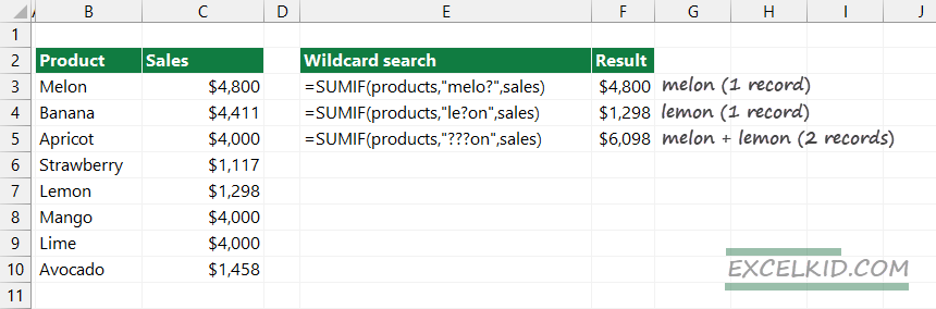 question-mark-excel-wildcard-search