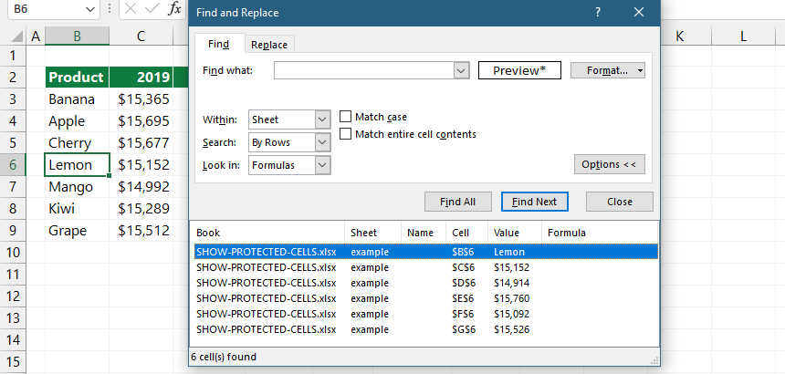 show-protected-cells-result