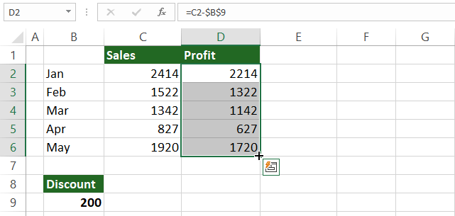 subtract-absolute-reference-excel