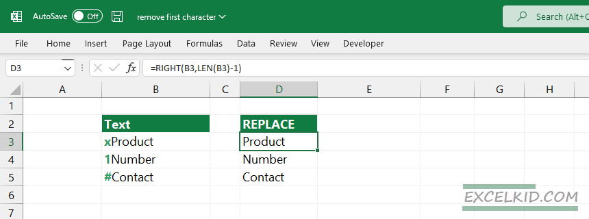 using-RIGHT-and-LEN-functions-to-strip-the-first-character