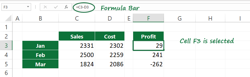 Edit-cell-using-the-Formula-Bar