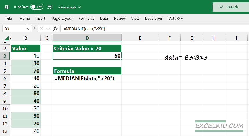 User-defined function to calculate MEDIAN IF