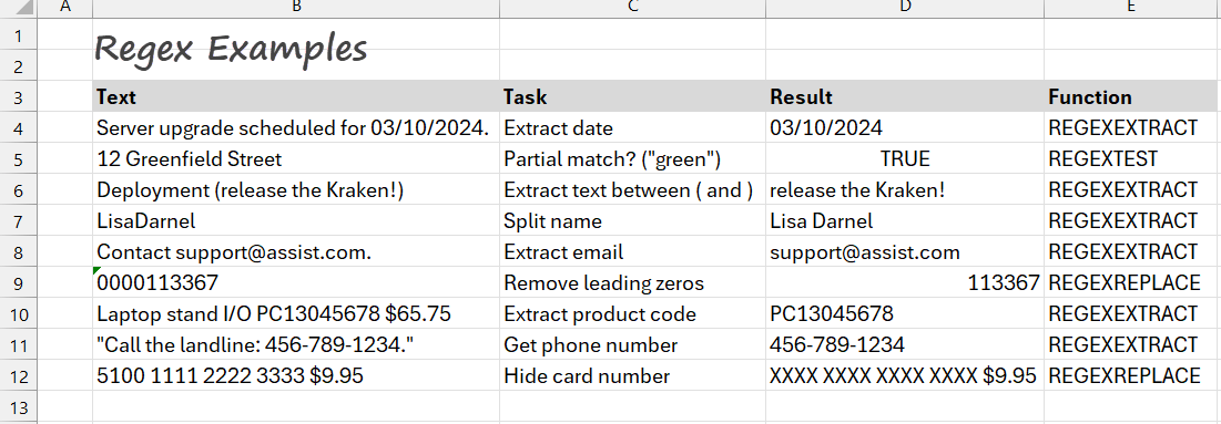 Regex in Excel - The Ultimate Guide