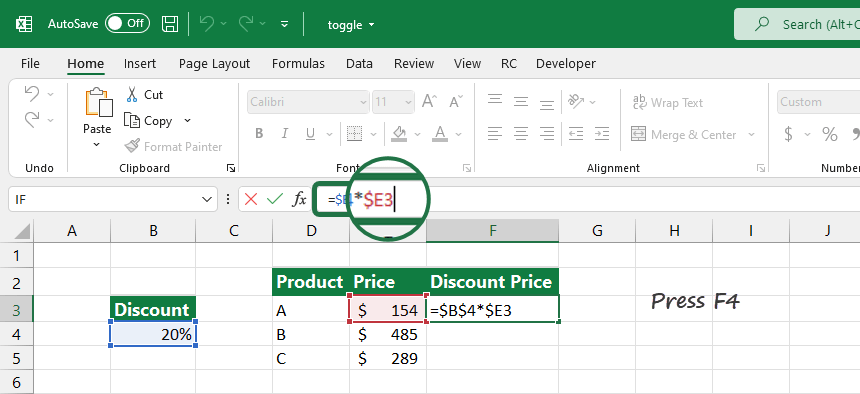 change-the-formula-references-on-the-formula-bar