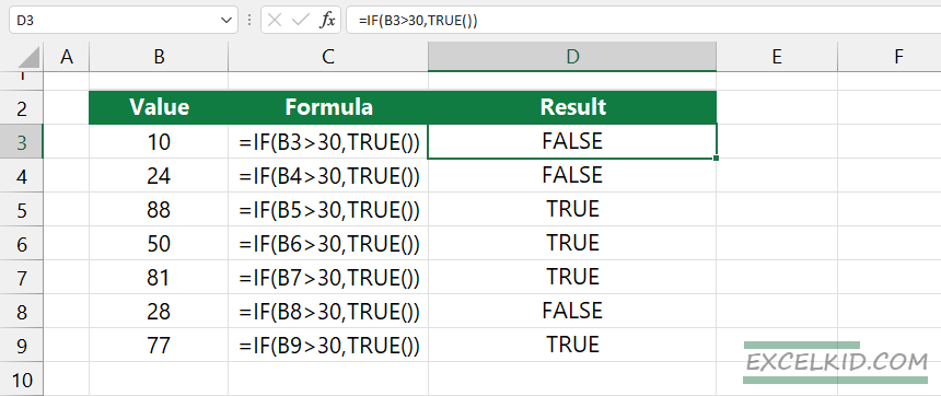 excel-true-function