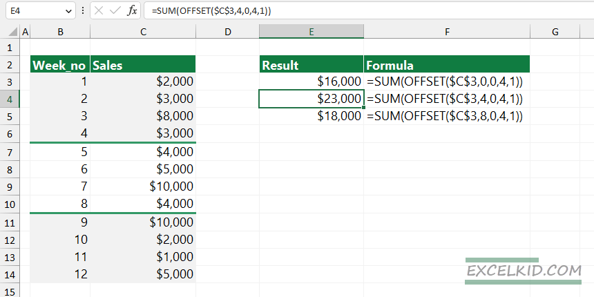 sum-every-n-rows-using-offset