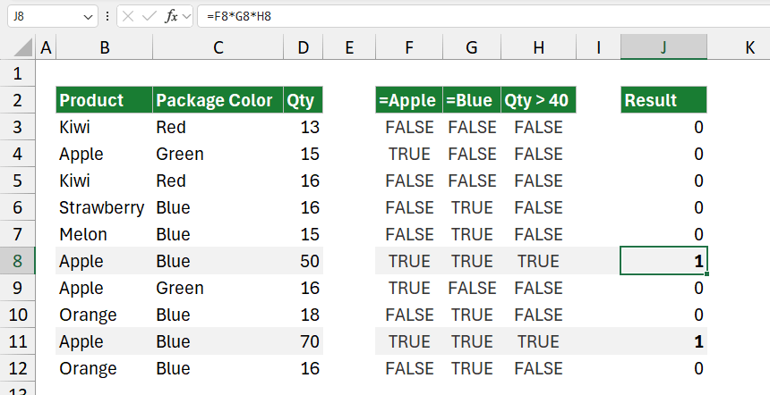 How to use an IF formula with Boolean logic