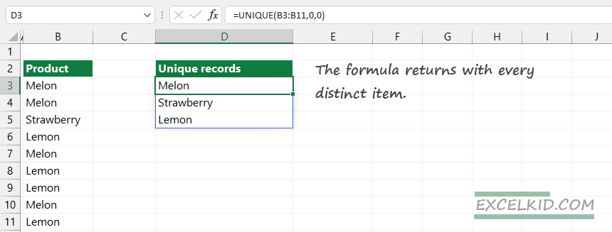 The-formula-returns-with-every-distinct-item