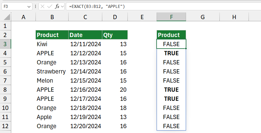 exact function