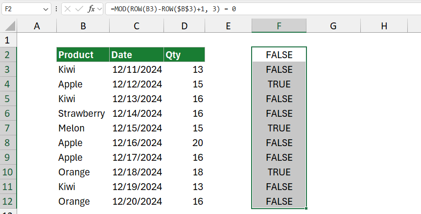 filter the helper column